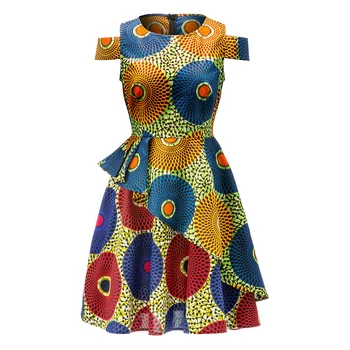 

African dresses for women sleeveless dress Women African Ankara Print Dresses Traditional Clothing Casual Party Dress