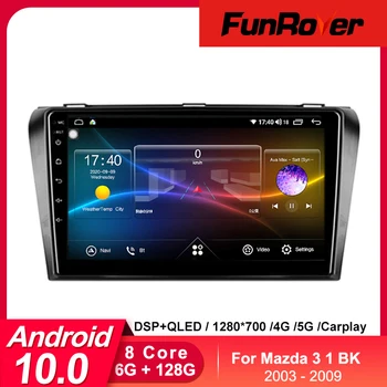 

Funrover 2.5D+IPS android 10.0 Car radio Multimedia For mazda 3 2004-2009 gps 2 din dvd Audio navigation stereo 8 core 128GB DSP