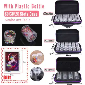 

Diamond Storage Box Case Holder 20 Bottles Diamond Embroidery Diamond Painting Tool Drill Storage Hand Bag Zipper Design