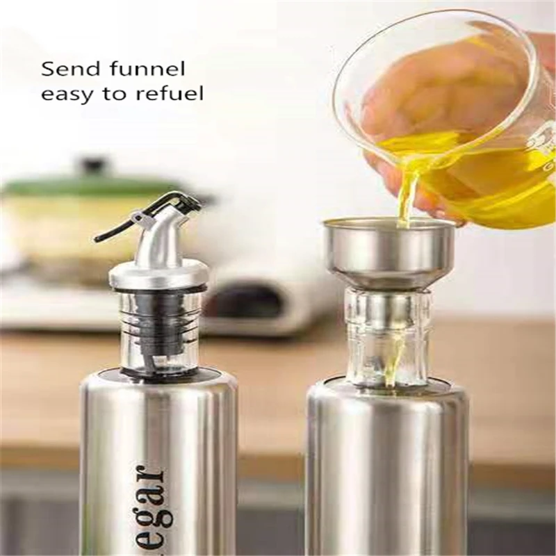 200/300ML Pro Cooking Seasoning Bottle Dispenser Sauce Bottle Kitchen Storage Bottles for Oil and Vinegar Olive bottle Container