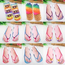 1 пара носков с 3D принтом в форме тапочка для женщин и девочек, забавные носки, короткие носки с низким голенищем, незаметный Носок, короткие носки-лодочки, горячая распродажа