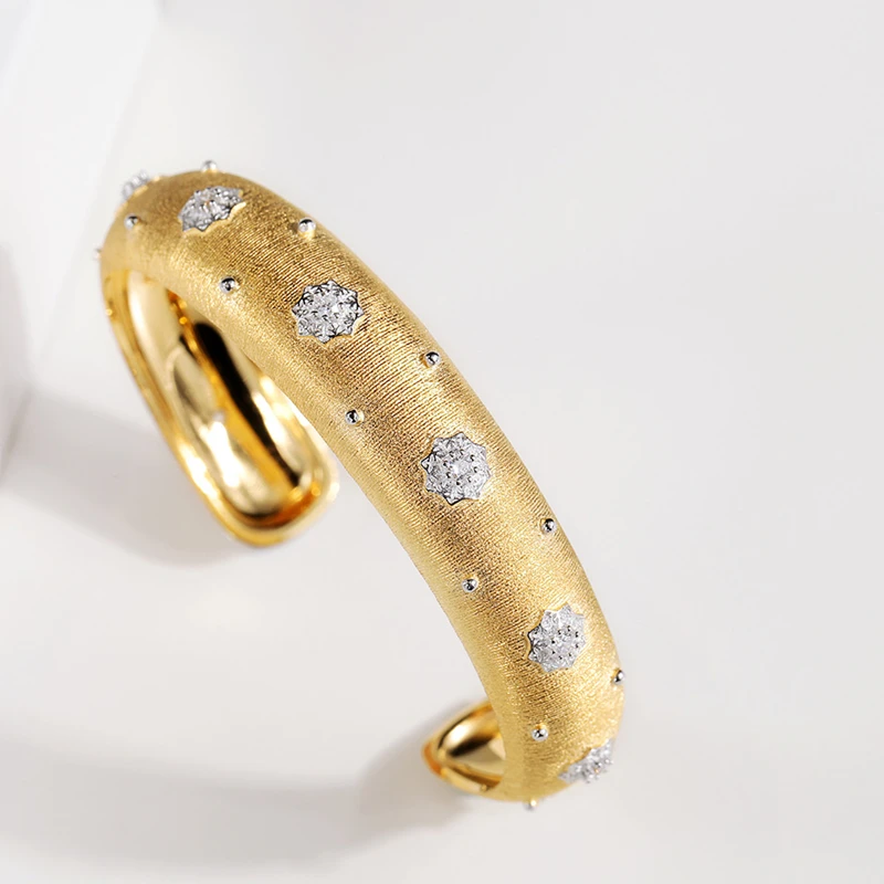 Bangle Cmajor, S925 Стерлинговое Серебро, в форме капли воды, ожерелье, набор, CZ, Ретро стиль, Дворцовый цветок, Золотая капля, ожерелье для женщин - Цвет камня: Bangle