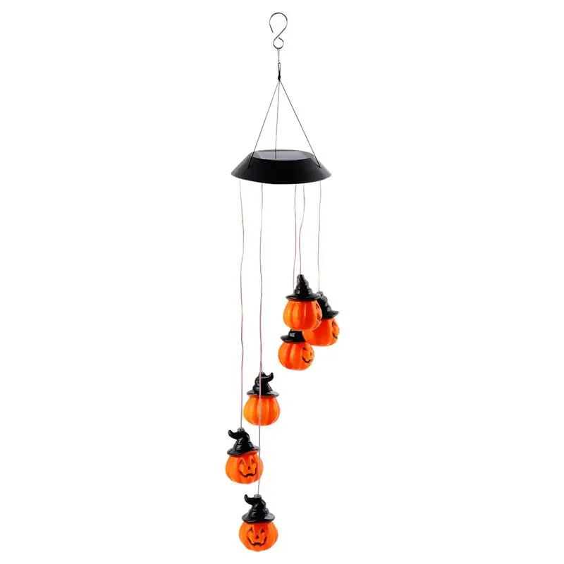 

1pc Lightweight Decorative Durable Practical Reusable Solar Lamp Wind Chime Lamp Pumpkin Halloween Yard Garden