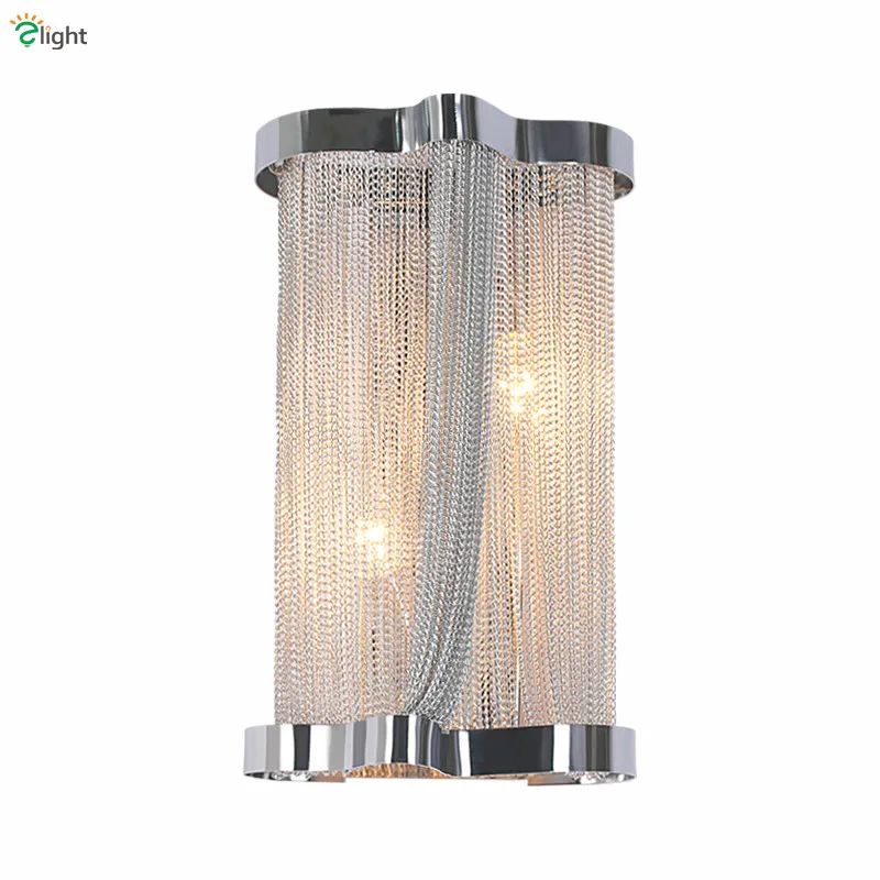 wall lamp L23 H36cm Post Современная тарелка с алюминиевой кисточкой светодиодный подвесной светильник вилла отель блеск кисточкой E14 Lamparas Colgantes подвесной светильник - Цвет корпуса: wall lamp L23 H36cm