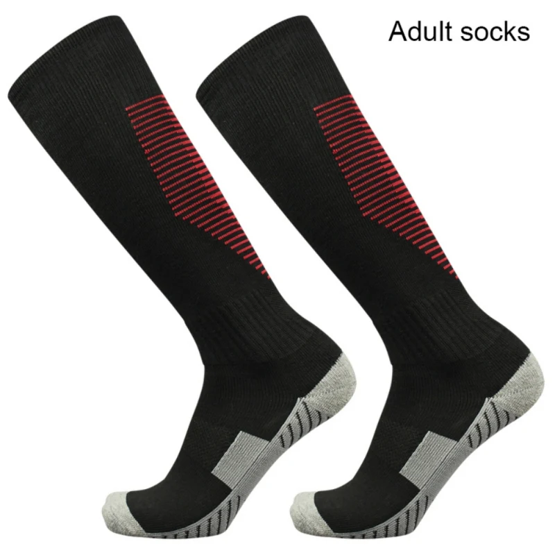 Профессиональные спортивные футбольные носки для взрослых, Нескользящие футбольные носки до колена, утолщенные впитывающие пот дышащие носки - Цвет: B2