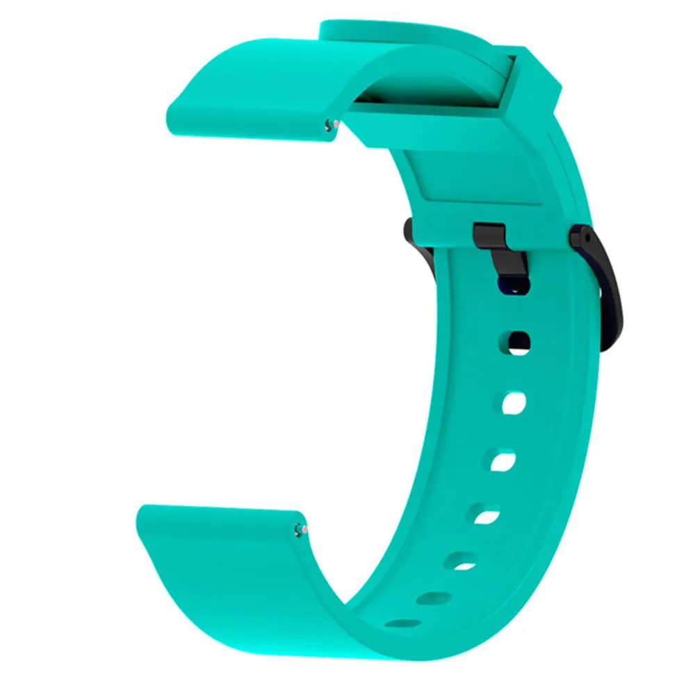 Мягкий силиконовый ремешок для спортивных часов для Xiaomi Huami Amazfit Bip Смарт-часы 20 мм сменный ремешок разноцветный браслет - Цвет: Зеленый