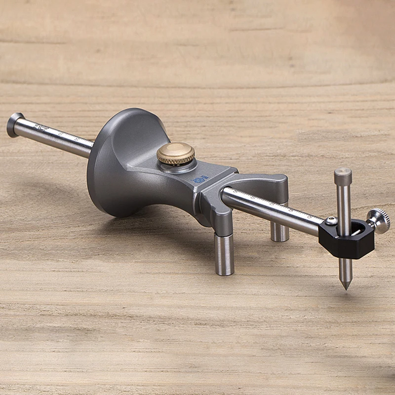 

High quality Carpenter Straight Line Arc Curve Scriber Parallel Measuring Tool Woodworking Dual-purpose Drawing Line Square Mark