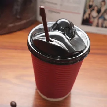 

100PCs Take Kiss out Paper Coffee Mug Lid paper Cup new design kissing lips disposable cup bottle party supplied birthday wegwer