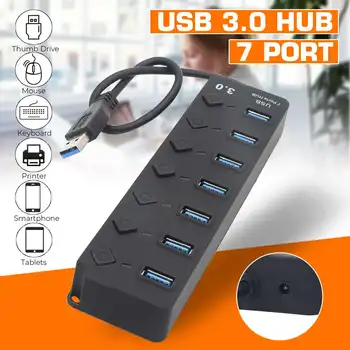 

7 Prots USB 3.0 Hub Adapter DM-HB92 PC Computer Notebook Hub Extender USB HUB 7 Ports USB 3.0 Port Splitter Converter