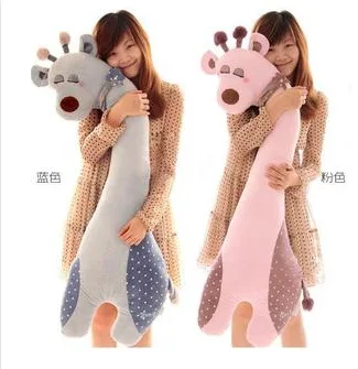 

Cute Auspicious Sleep Deer Giraffe Plush Toy Doll 1.1 M Large Size Boyfriend Pillow
