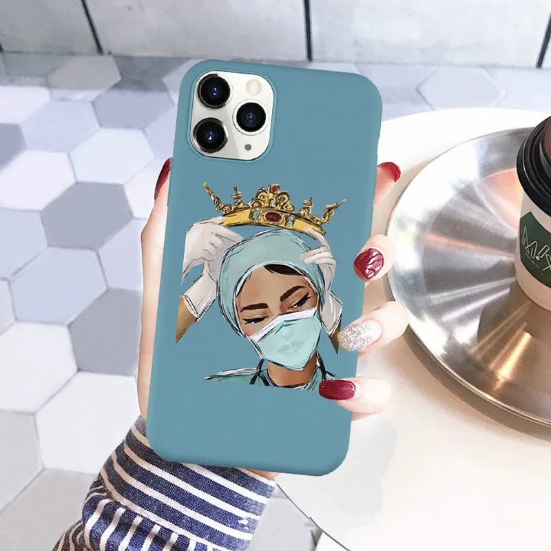 Nurse Queen Doctor King Phone Case for IPhone 11 Pro XS Max XR X 8 7 6 6S Plus SE 2020 Soft Silcone Cover Coque