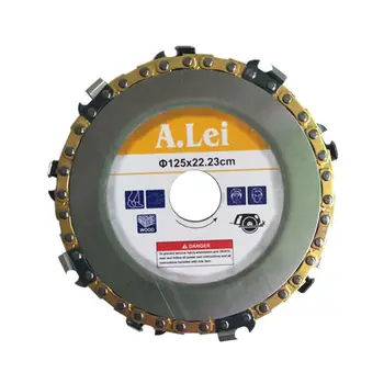 

5inch 22mm Diameter 9 Tooth Chainsaw Disc for Angle Grinders Circular Saw Blade Woodworking Cutting Wood Slotted Cutting Piece