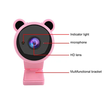 

Video Recording Online Chatting Noise Reduction Free Driver Home Office USB Webcam With Microphone Computer HD 1080P ABS