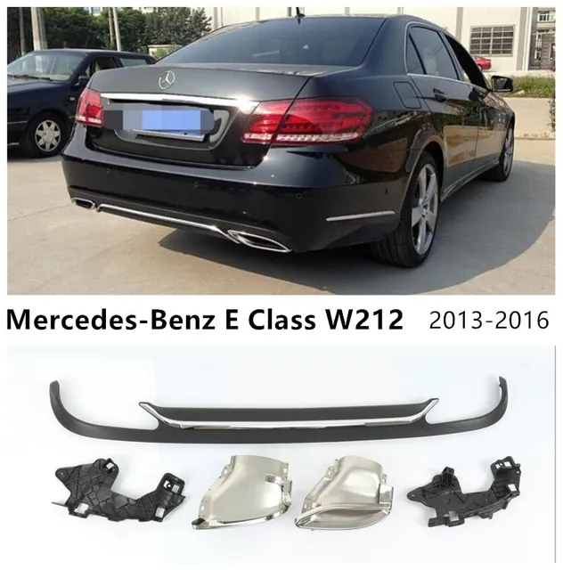 Hinten Lip Spoiler Exhause Fur Mercedes Benz E Klasse W212 E200 E250 E300 E350 E500 2013 2016 Hohe Qualitat Pp Stossstange Diffusor Bumpers Aliexpress