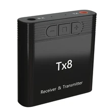 Tx8 2 в 1 Bluetooth 5,0 передатчик приемник аудио адаптер для ТВ ПК наушников Mp3/Mp4 воспроизведения музыки