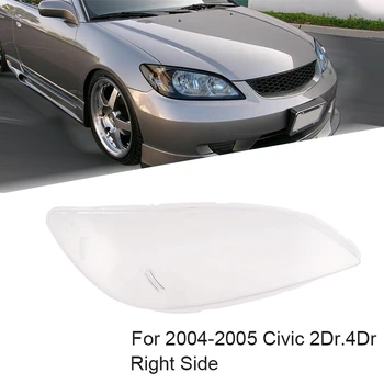 

Car Front Side Headlight Clear Lens Lampshade Shell Cover for 2004-2005 Honda Civic 2Dr/4Dr