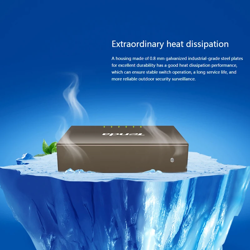 Tenda TEG1005D 5 портов Gigabit Ethernet Switch, 10/100/1000Mpbs Ethernet сетевой коммутатор, Auto MDI/MDIX