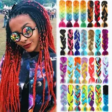 XUANGUANG женский парик, большая коса, синтетические волосы высокого температурного волокна, вязанные крючком, термостойкие волосы для наращивания, 24 дюйма, большая коса