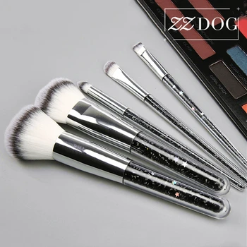 

ZZDOG 5Pcs Obsidian Makeup Brushes Set Fluffy Powder Blush Eye Shadow Eyebrow Blending Cosmetics Kit Portable Beauty Tool New