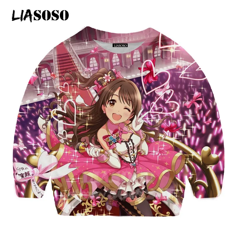 Детская толстовка Shimamura Uzuki с 3D-принтом «Idol Master», «Золушка», для девочек, с рисунком аниме Детская толстовка с капюшоном, топ для мальчиков и девочек, Детский свитер для подростков, B173