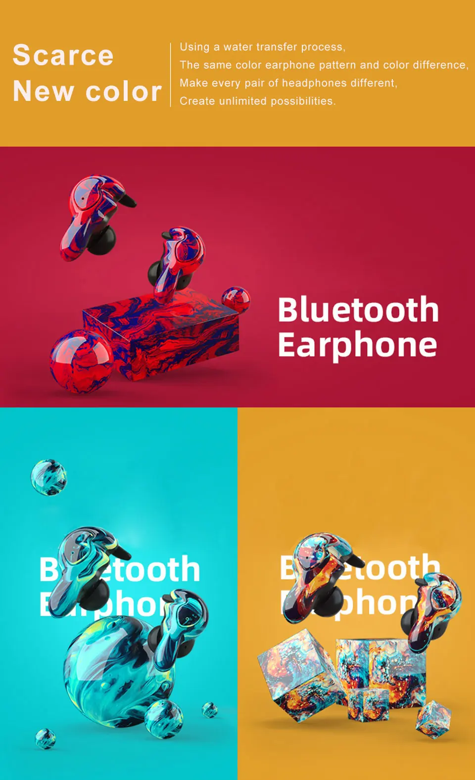Aminy, новинка, уф стерилизация, Bluetooth 5,0, наушники, IPX6, водонепроницаемые, беспроводные наушники, Hi-Fi, стерео, беспроводные наушники для телефона