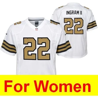 Женщины Орлеан Игры Элвин Камара Drew Brees Marshon латтиморе Майкл Томас Марк Инграм Цвет пик трикотажные изделия - Цвет: Белый