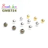 Perles rondes en métal 3mm 4mm 6mm, pour la fabrication de bijoux, accessoires Bracelet à bricoler soi-même, vente en gros ► Photo 2/6