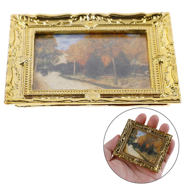 Mini Oil Painting Kit Painting Frame Holder Diy Art Craft Paint Drawing  Supplies 8x8cm Frame With 7x12cm Shelf - Fabric Decorating - AliExpress