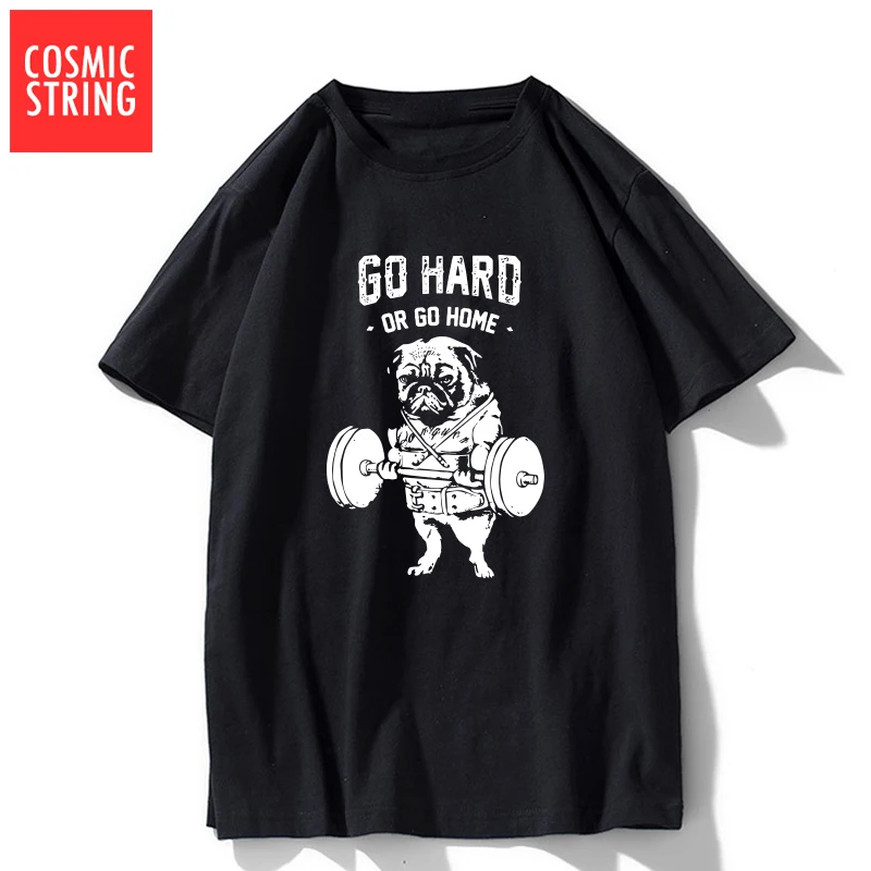 COSMIC STRING cool 100% cotton go hard or go home print men T shirt casual short sleeve men tshirt o-neck male t-shirt tee shirt