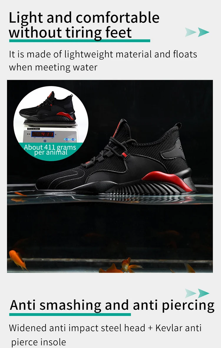Dropshipping Men Women Work Shoes Steel Toe Cap Safety Boots European Standard Anti-smash Anti-puncture Sport Shoes Safety Shoes