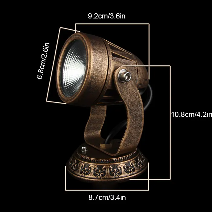 Description Picture 3 of itemEurope Style Vintage LED Spotlights for Garden Plant Accent Lamp,Outdoor COB LED Spotlight,Landscaping Lights for Building,Lawn
