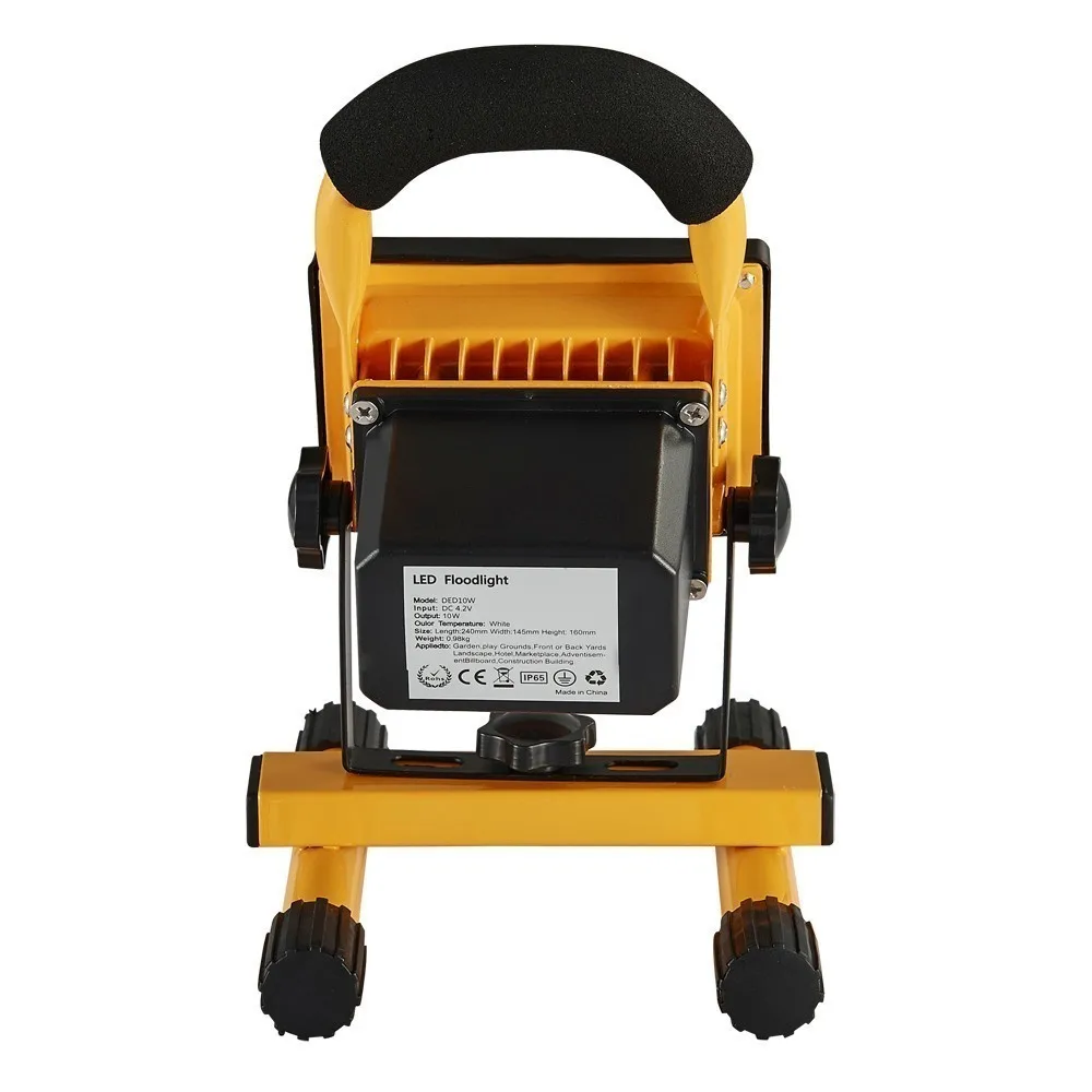 Dc12v-24v 20 Вт прожектор перезаряжаемый светодиодный прожектор Портативный открытый 10 Вт Светодиодный прожектор лампы дежурное освещение для отдыха на природе с евро автомобильное Зарядное устройство