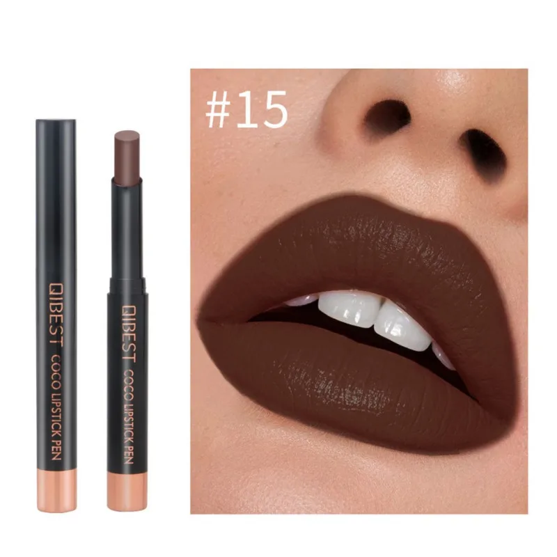 Помада матовая Водонепроницаемая бархатная губная помада 15 цветов Сексуальная Красная коричневая пигменты макияж матовая губная помада Губы