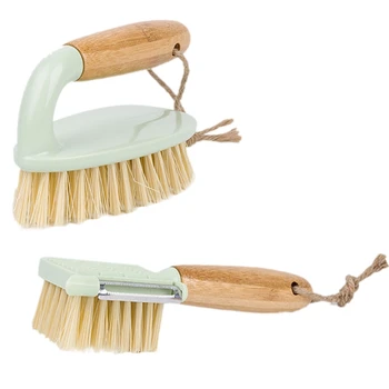 

2Pcs Scrub Brush Dish Scrubber Sink Stainless Steel Grater,Stiff Bristles,for Shoes Kitchen Pot Dish Vegetables Clean