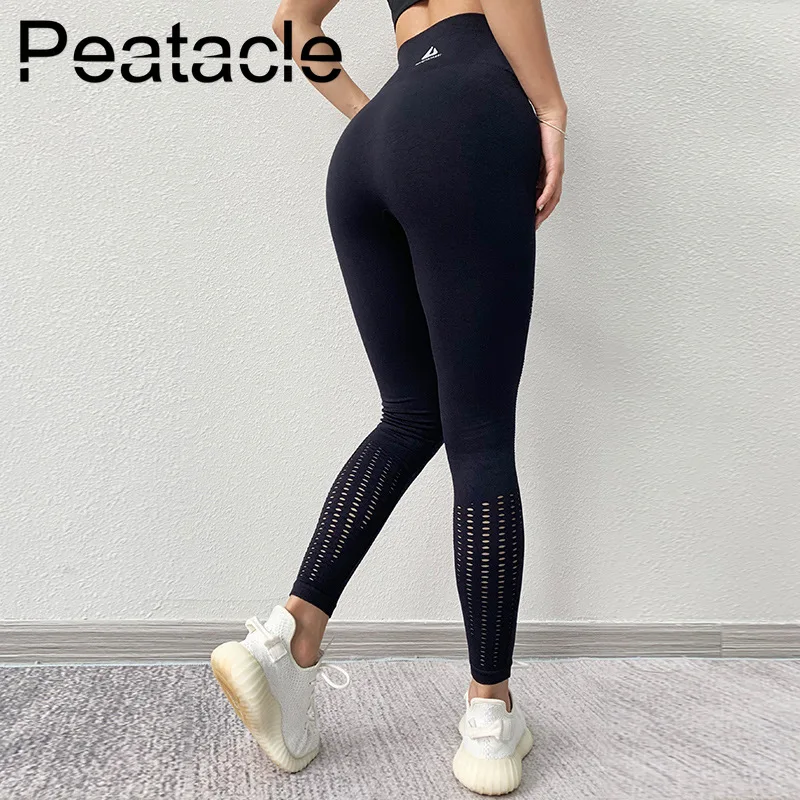 Peatacle супер эластичные спортивные колготки энергия Спортивная одежда для женщин тренажерный зал животик контроль Леггинсы Сексуальная одежда штаны для йоги и фитнеса