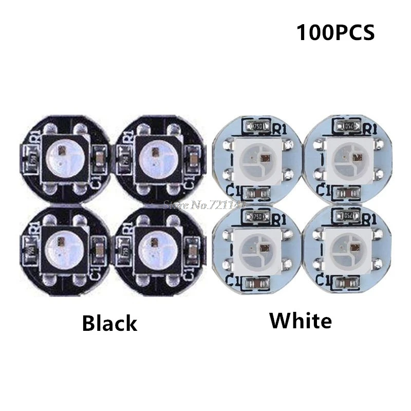 Светодиодный теплоотвод WS2812B индивидуально адресуемый WS2811 IC rgb белый/черный 2812b
