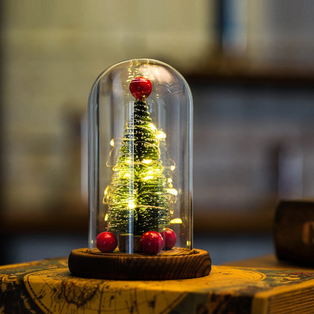 

Creative Christmas Tree LED Night Light Bells USB Desktop Ornament Festive Decoration Christmas Gifts Valentine's Day Birthday