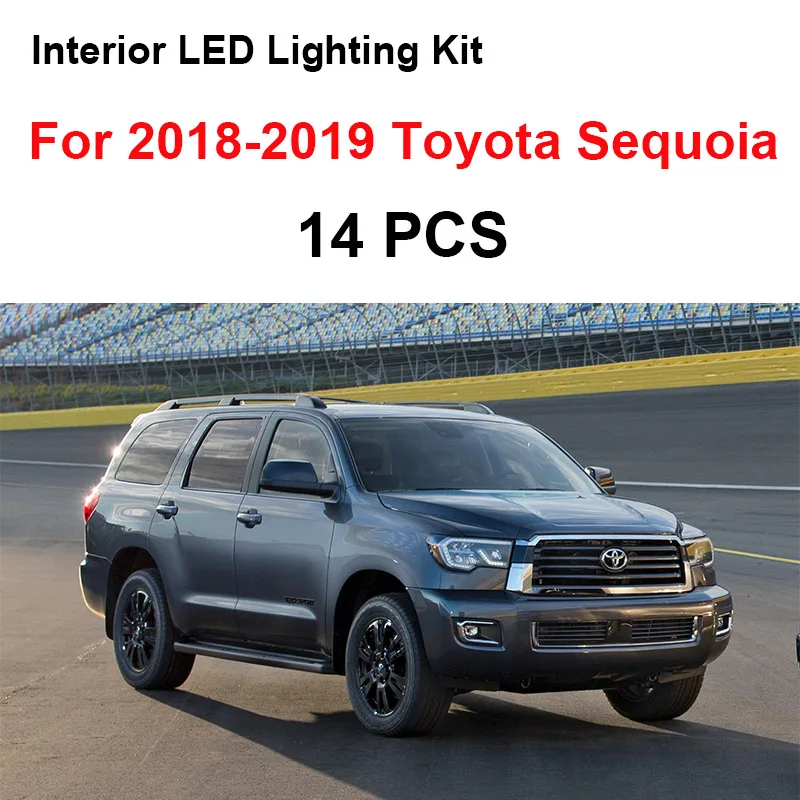Белый автомобильный светильник без ошибок, светодиодный светильник для Toyota Sequoia 2001 - Испускаемый цвет: 18-19 Sequoia-14pcs