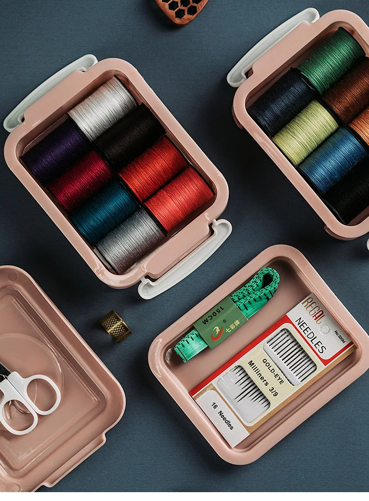 Manufacturers Direct Selling Sewing Kit Household Sewing Kit Portable buybo he Large Size Sewing Box Double Layer Sewing Box