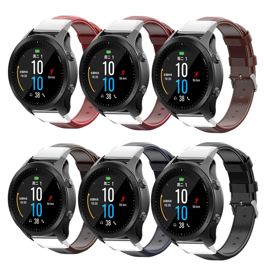 26 22 20 мм кожаный смарт-ремешок для наручных часов для Garmin Fenix 6 6s 6x Pro Солнечный 5 5 S 5x плюс 3HR 945 935 S50 Quatix5 сапфир ремешок на запястье