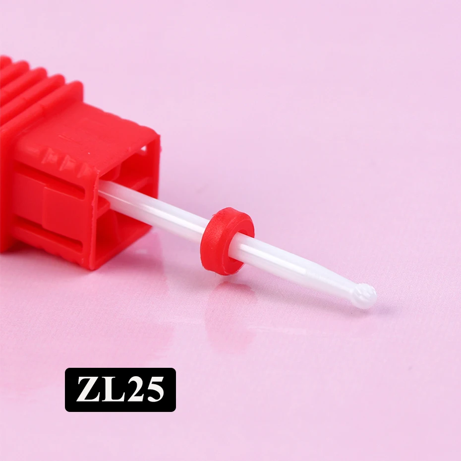 ZL25 1 шт. фреза для маникюра, сверло для ногтей, керамическое электрическое твердосплавное сверло для удаления кутикулы, очищающее средство для педикюра, инструменты CHZL01-25 - Цвет: ZL25
