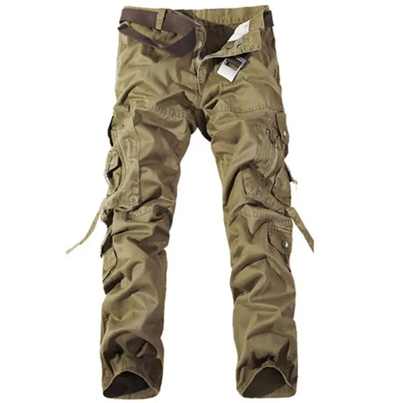  MIXCUBIC 2020 spring Autumn army tactical pants Multi-pocket washing loose army green cargo pants m