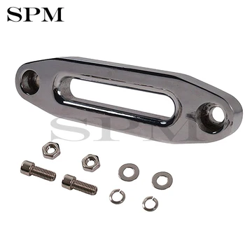 

ATV Aluminum Hawse Fairlead 3000-4000 LBs Winch Rope Cable Mount (Silver)