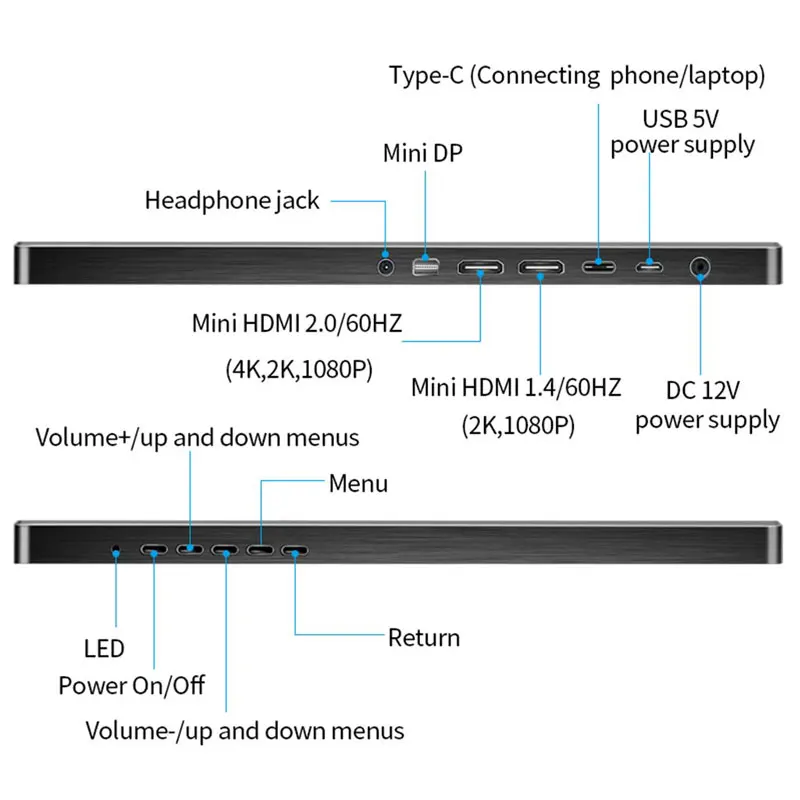 17 3 дюйма HD 4K IPS портативный игровой экран монитор ПК 3840X2160 для PS3 PS4 Macbook 13 &quot15 6" LCD