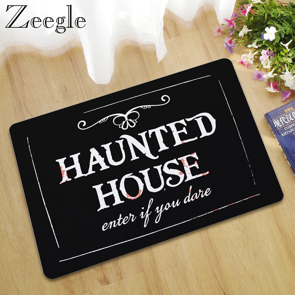 Zeegle Rubber Outdoor Rug Waterproof Welcome Mat Door Funny Non-slip Shower Mat And Foot Rug Please Take Off Your Shoes Doormat