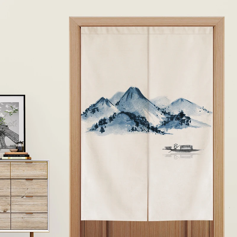 Китайская чернильная занавеска для двери с ландшафтом разделения гостиной по