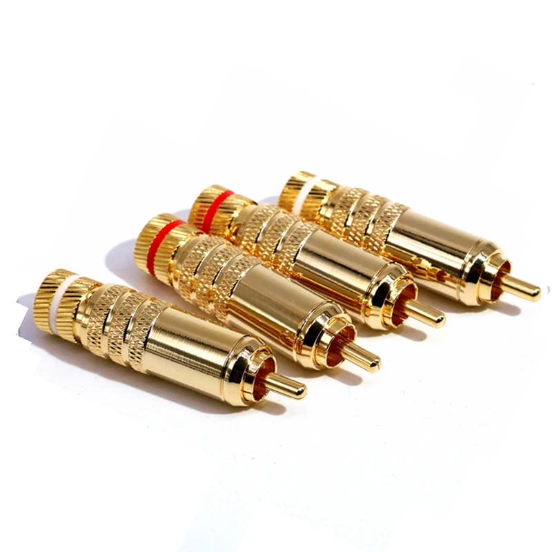 HI End позолоченный RCA разъем для пайки Diy Аудио кабель Интерконнектор коаксиальные