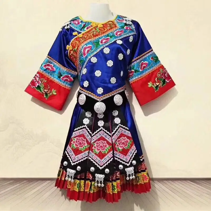 21 Designs Chinese Minority Group Miao Jacket Ethnic Fashion Hand Embroidery Applique Top Coat Stage Performance Cla