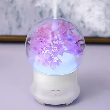 

100ml Air Humidifie Aroma Essential Eternal Flowers Oil Diffuser 7Color Changing LED Light Air Humidifier Home Office Mist Maker