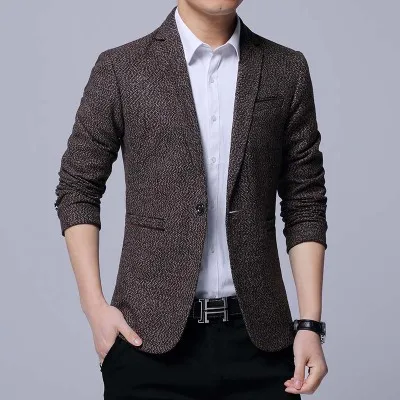 2019 Spring Autumn Luxury Men Casual Blazers New  Fashion Brand High Quality  Slim Fit  Suit Chinese Jacket
